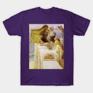 At Aphrodite's Cradle by Sir Lawrence Alma-Tadema T-Shirt